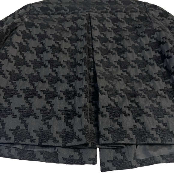 Chicos Chic Houndstooth Flocked Boxy Textured Swing Coat Jacket - Picture 5 of 10